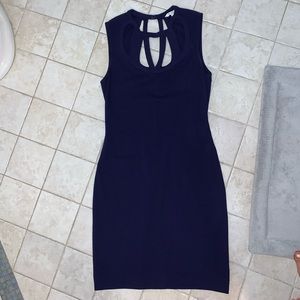 Diane Von Furstenberg tight navy dress